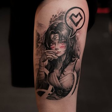 тату на ногу