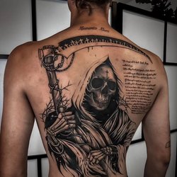 Мужские тату на спине