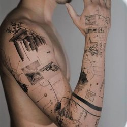 Тату рукав мужской