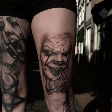 тату на ногу