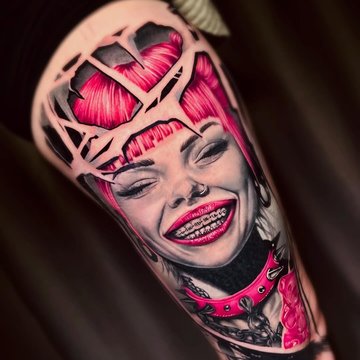 Яскраве портретне татуювання 